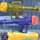 Brinquedo Lançador De Bolhas Bubble Com 21 Furos