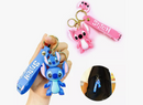 Chaveiros 3d Stitch E Angel Emborrachado Com Metal