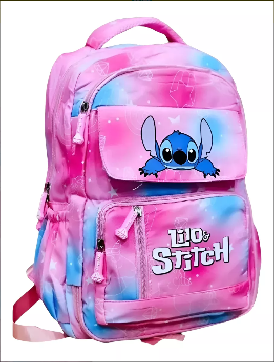 Mochila Stitch Luxo Escolar Grande Juvenil Com Lindo Brinde