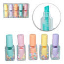 Marca Texto Kwaii - Kit  5 Marca Textos em Formato de Esmalte