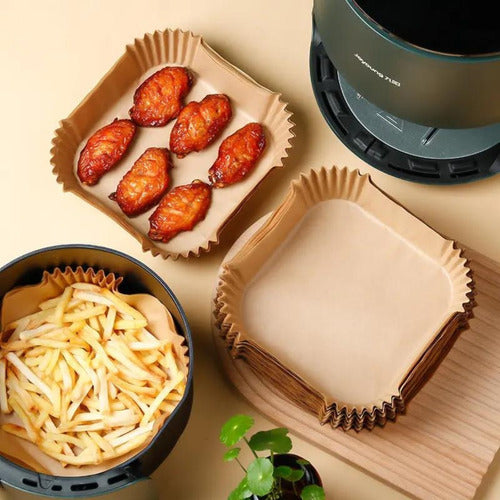 Forma Descartável Quadrada Air Fryer/fritadeira 20cm 50u
