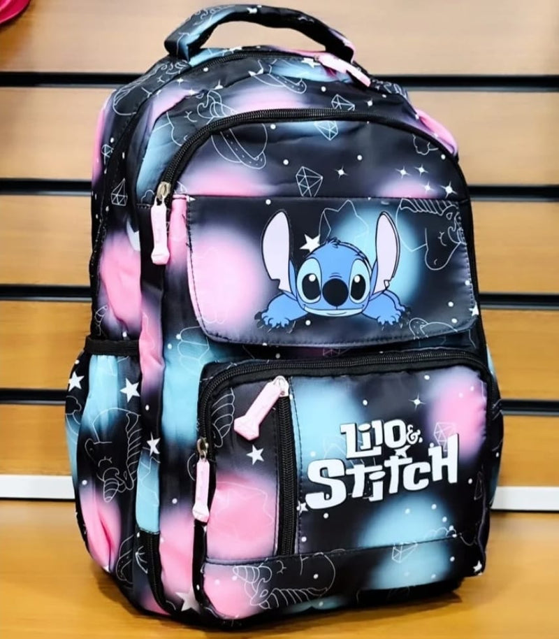 Mochila Stitch Luxo Escolar Grande Juvenil Com Lindo Brinde