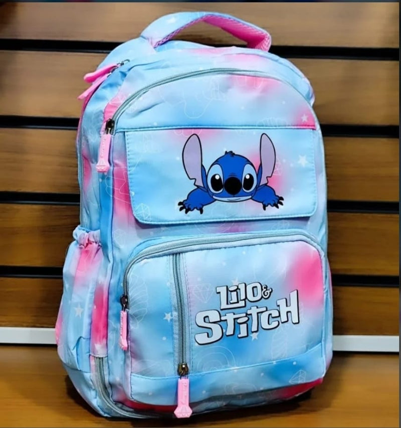 Mochila Stitch Luxo Escolar Grande Juvenil Com Lindo Brinde