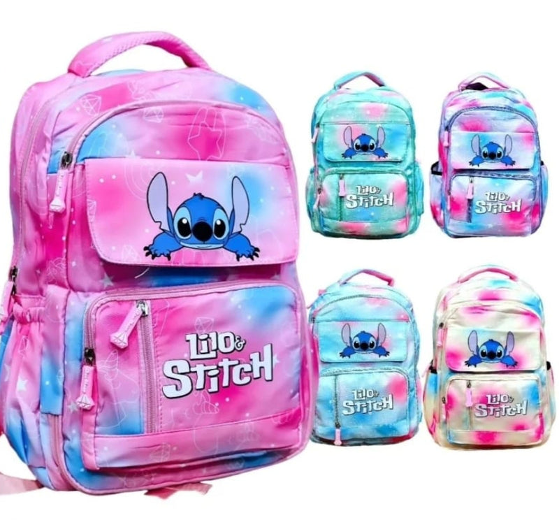 Mochila Stitch Luxo Escolar Grande Juvenil Com Lindo Brinde