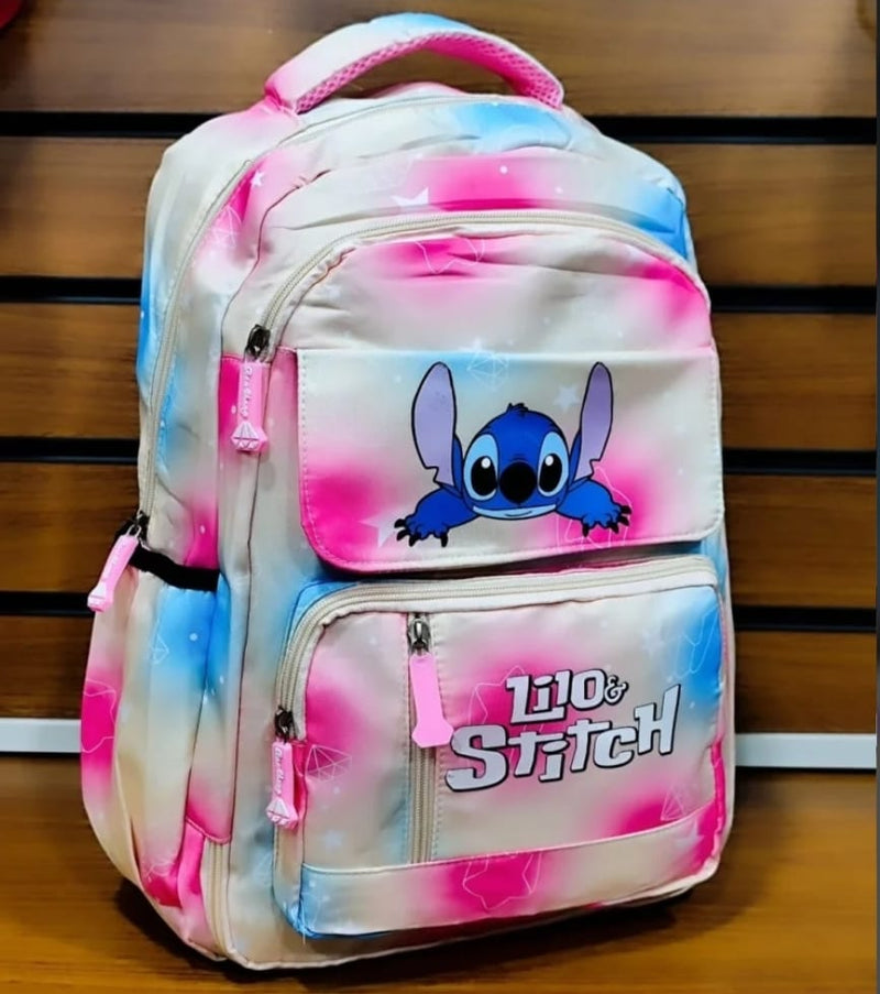 Mochila Stitch Luxo Escolar Grande Juvenil Com Lindo Brinde