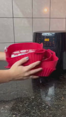 Forma Silicone Com Alça Para Fritadeira Airfryer Forno Hausk