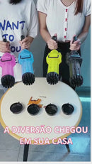 Brinquedo Lançador De Bolhas Bubble Com 21 Furos